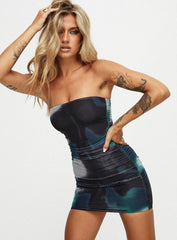 Kalena Mini Dress Navy Multi