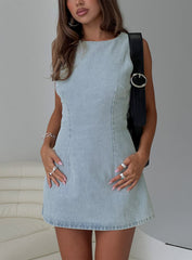 Ainsleigh Shift Denim Romper Light Wash