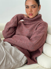 Oswin Turtleneck Sweater Burgundy