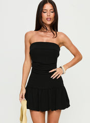 Mousse Strapless Mini Dress Black