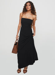 Yahir Strapless Maxi Dress Black