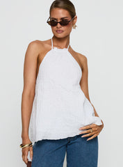Flutter Halter Top White