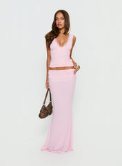 Zespri Jersey Maxi Skirt Pink