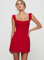 Landon Mini Dress Red Petite
