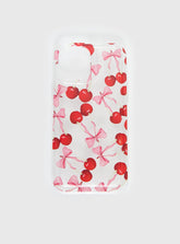 Cherry Pickers iPhone Case Clear / Red