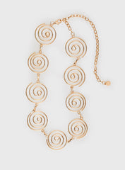 Hoston Spiral Chain Belt Gold