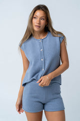 Paige Knit Sweater In Blue