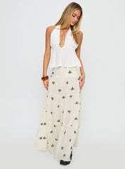 Saddler Halter Top White