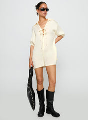 Power Move Romper Beige