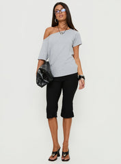 Icon Baby Off Shoulder Top Grey