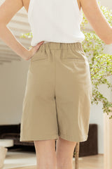 Amelia Bermuda Shorts In Sage - Final Sale