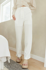 Freya Tencel Pants In White - Final Sale