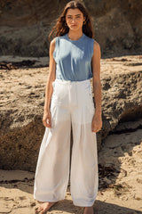 Drea Nylon Pants In White - Final Sale