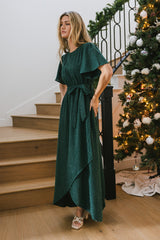 Lyanna Sparkle Maxi Dress In Teal - Final Sale