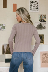 Lucia Cardigan In Taupe - Final Sale