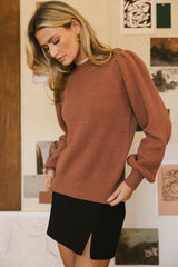 Amber Knit Sweater In Brick - Final Sale