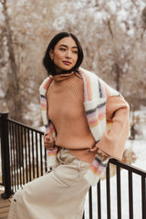 Paige Mock Neck Sweater In Orange - Final Sale