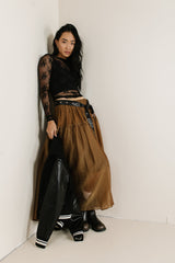 Terrin Tulle Skirt In Olive - Final Sale