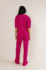 Clara Ribbed Pants In Pink - Final Sale