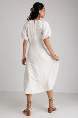 Maeve Midi Dress In Cream - Final Sale
