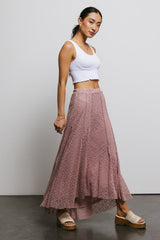 Eliza Lace Skirt In Rose - Final Sale