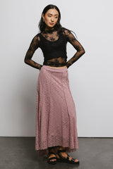 Eliza Lace Skirt In Rose - Final Sale