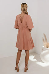 Slow It Down Mini Dress In Terracotta - Final Sale