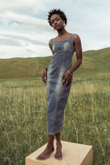 Valentini Denim Midi Dress - FINAL SALE