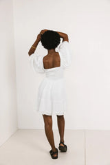 Little Runaway Mini Dress In White - Final Sale