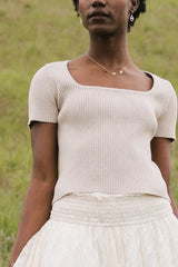 Cosette Top in Oatmeal - FINAL SALE