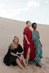 Corinne Tiered Maxi Dress In Black - Final Sale