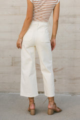 Amiri Wide Leg Jeans In Cream - Final Sale