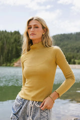 Hester Waffle Knit Top In Chartreuse - Final Sale