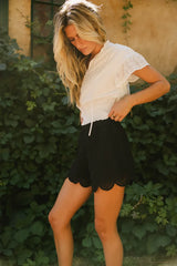 Ketsy Crocheted Shorts In Black - Final Sale