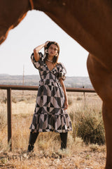 Brielle Patchwork Midi Dress - Final Sale