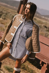 Allison Pearl Button Up - Final Sale