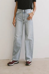 Emiliano Wide Leg Jeans in Light Wash - FINAL SALE