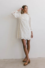 Evie Textured Floral Mini Dress - Final Sale