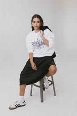 Preston Satin Skirt In Black - Final Sale