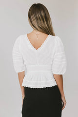 Nika Lace Ruffle Blouse - Final Sale