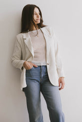 Crystal Blazer in Cream - FINAL SALE