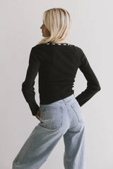 Swenn Ribbed Top In Black
