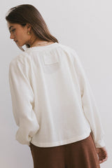 Kami Henley Top In Oatmeal - Final Sale
