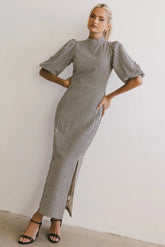 Alex Gingham Dress in Black - FINAL SALE