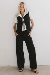 Eslyn Baggy Pants In Black - Final Sale