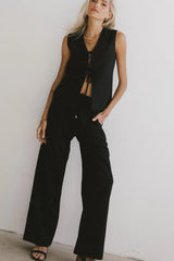 Eslyn Oversized Vest In Black - Final Sale