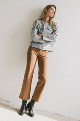 Sable Straight Leg Pants In Camel - Final Sale