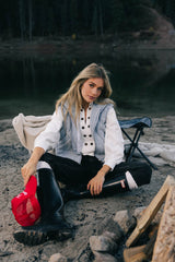 Audren Quilted Denim Vest - Final Sale