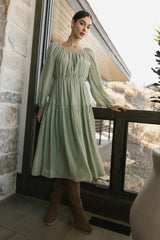Finnian Midi Dress In Sage - Final Sale