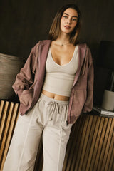 Viva Zip Up In Purple - Final Sale